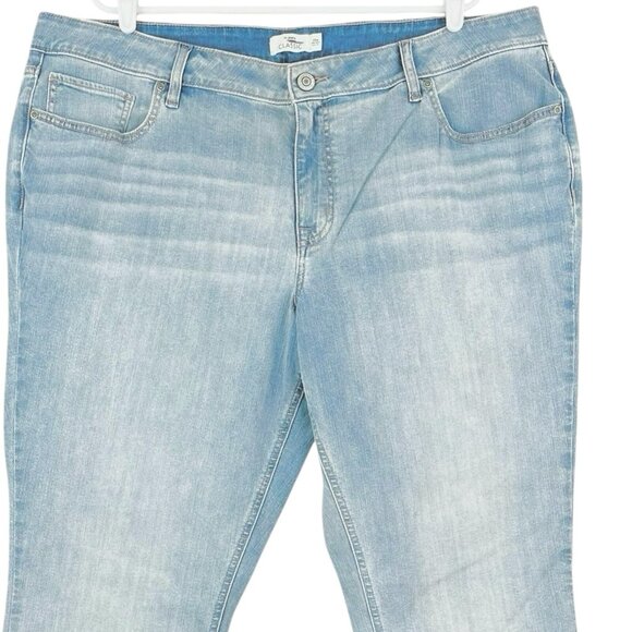 M JEANS CLASSIC Women's Blue Denim Jeans Sz 22W Slim Boot Mid Rise Stretch NWOT - Picture 3 of 11